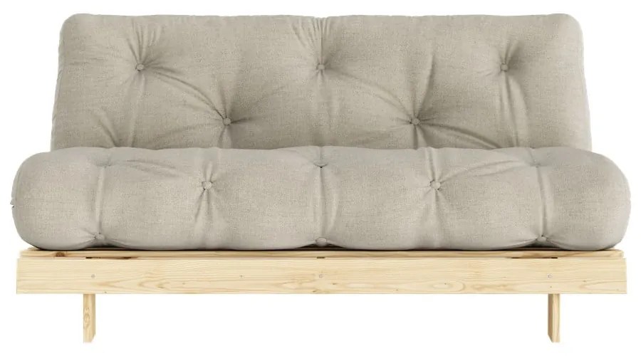 Béžová ľanová rozkladacia pohovka 160 cm Roots - Karup Design