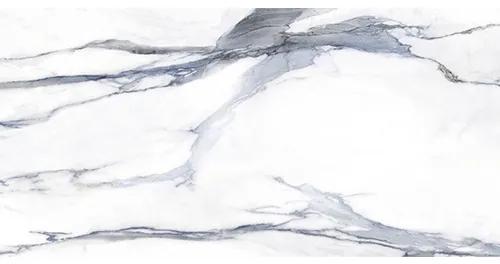 Dlažba imitácia mramoru Calacatta Oceanic rektifikovaná lesklá 120x270 cm