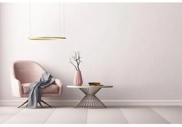 Azzardo AZ4970 -LED Stmievateľný luster na lanku HALO LED/46W/230V pr. 60 cm zlatá