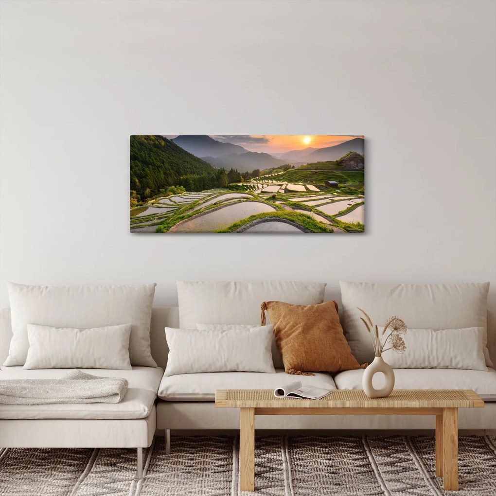 Obraz - Ryžové terasy (120x50 cm)
