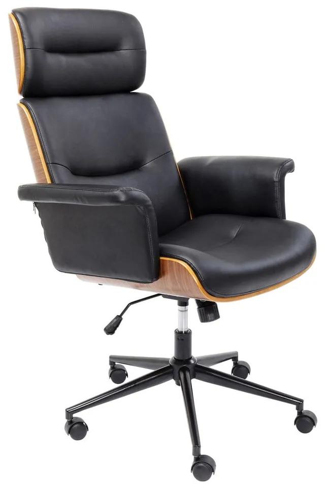 Čierna kancelárska stolička Kare Design Check Out
