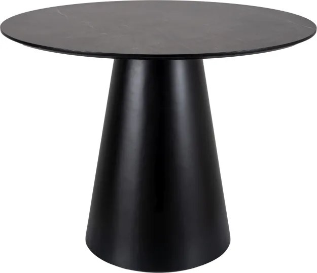 Okrúhly jedálenský stôl ANGEL 100x100 cm, sivý mramorový dekor