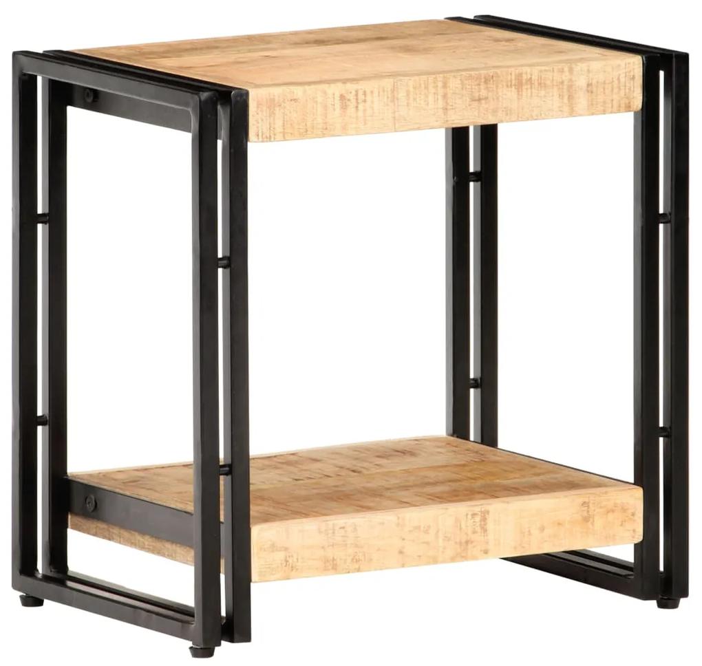 vidaXL Príručný stolík 40x30x40 cm surový mangovníkový masív