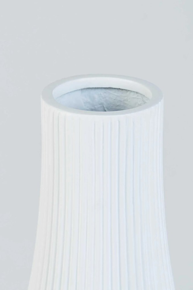 Vysoká váza VERTIGO, sklolaminát, výška 80 cm, biely mat