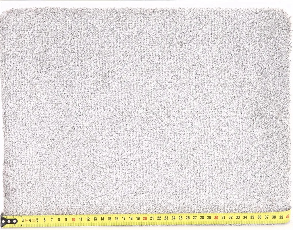 Spoltex, Koberec metráž Ester / 74 Bielo šedá, na mieru, šíře 4m,5m, biela, šedá, ab (mriežka), chodba / predsieň