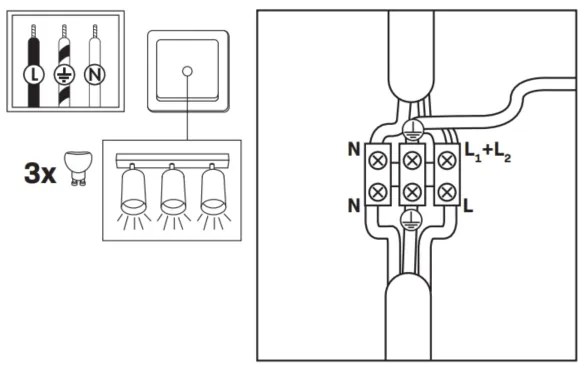LED RGBW stmievateľné kúpeľňové bodové svietidlo TURYN 3xGU10/6,5W/230V IP44 biela