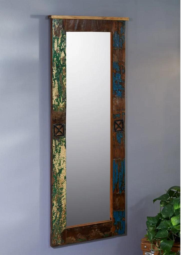 Bighome - OLDTIME Zrkadlo 59x145 cm, staré drevo