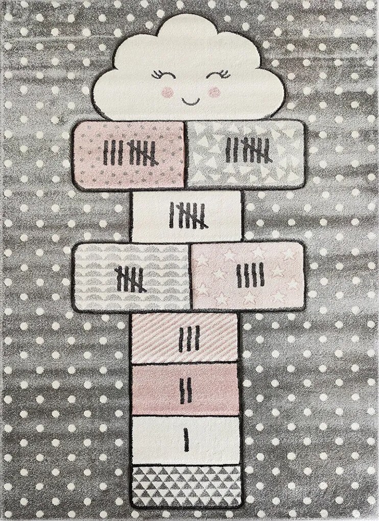 BE Koberec Smart Kids 22604 GREY – sivý obdĺžnikový Rozmer: 140x190 cm