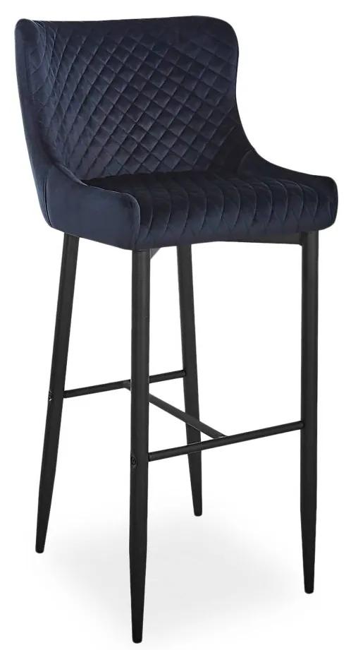 SIGNAL MEBLE Barová stolička COLIN B VELVET H-1