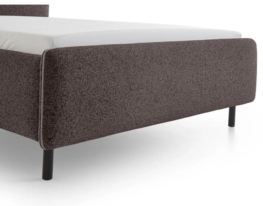 Antracitová čalúnená dvojlôžková posteľ bez roštu 160x200 cm Primo – Meise Möbel