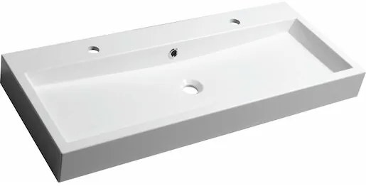 Umývadlo Sapho Orinoko 100x42 cm 2 otvory pre batériu, s prepadom OR101, 1 ks