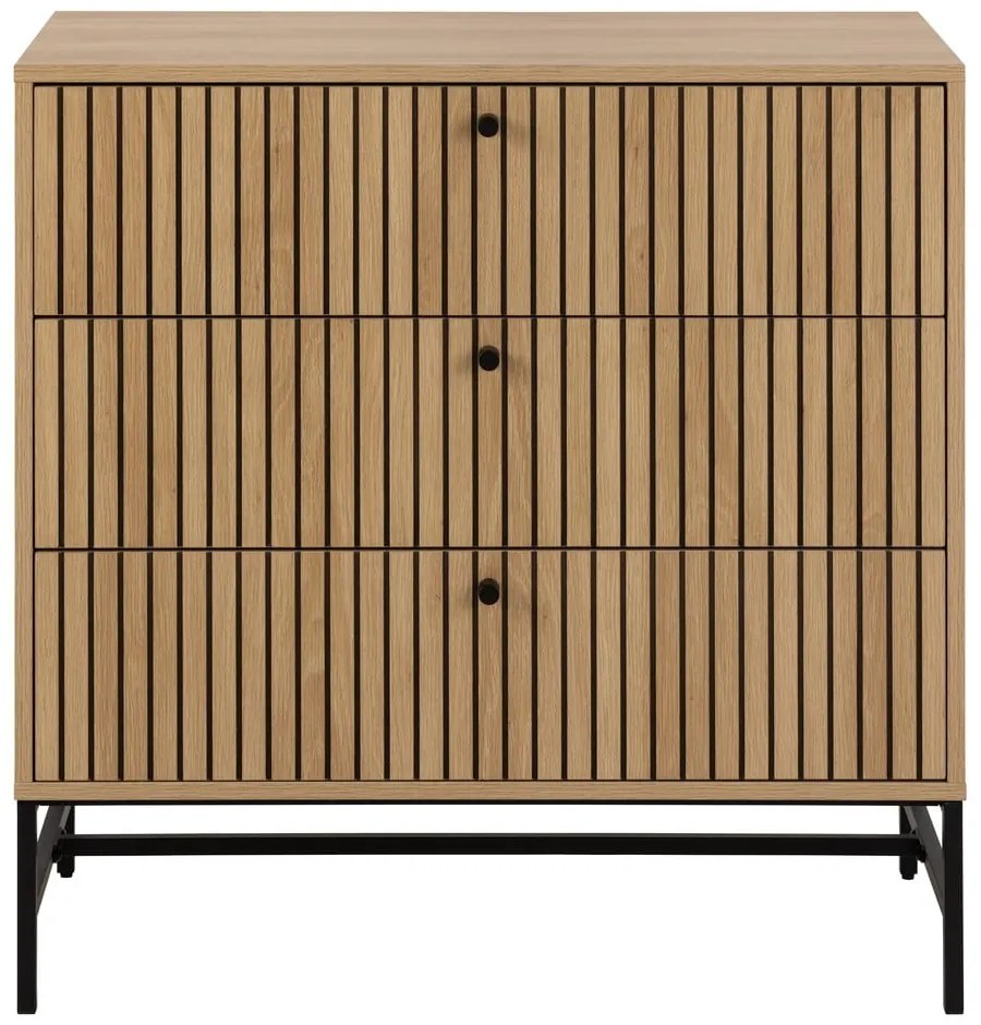 Komoda v dekore duba v prírodnej farbe 81x80x40 cm Albany – Actona