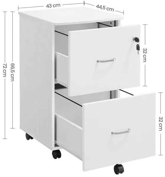 Mobilná skrinka na spisy LCD027W46