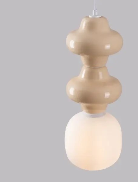 LED žlto-biely dizajnový luster Clio