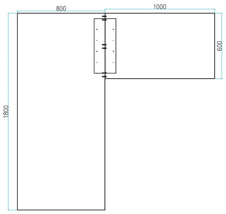 Rohový kancelársky písací stôl PRIMO FLEXIBLE 1800 x 1800 mm, čerešňa