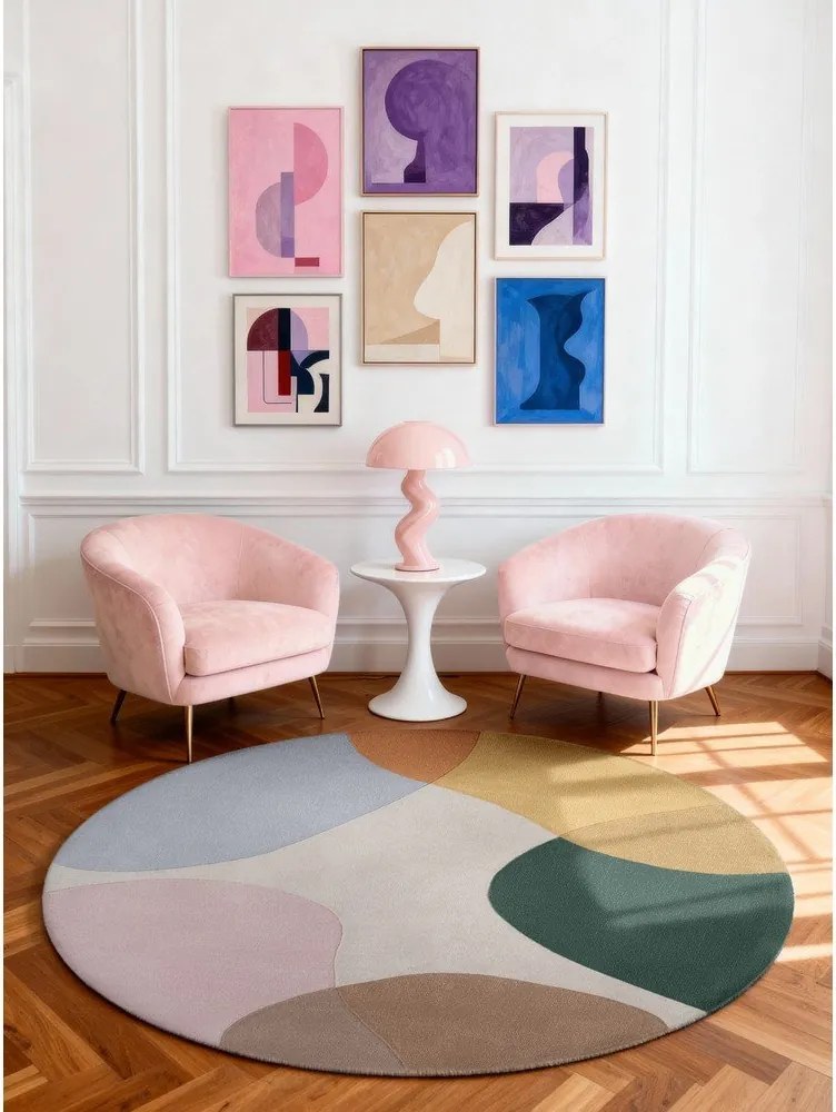 Ručne tkaný vlnený okrúhly koberec ø 200 cm Hackney Clarissa – Ted Baker