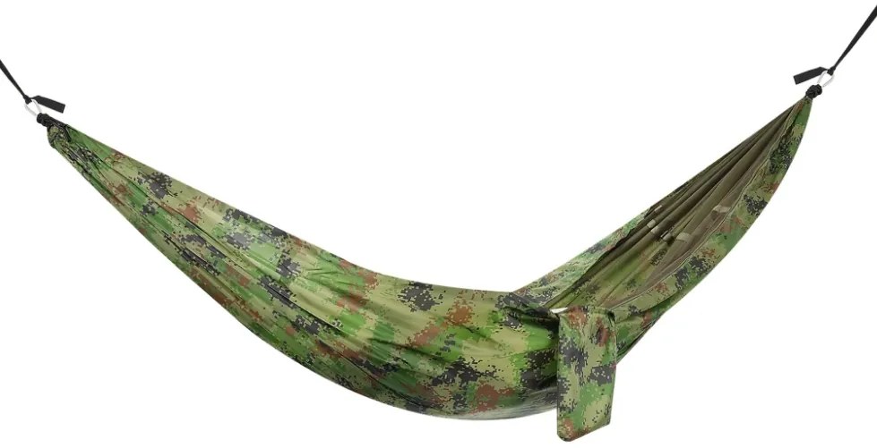 Turistická hamaka s moskytiérou SANTIAGO 260x140 cm, zelená