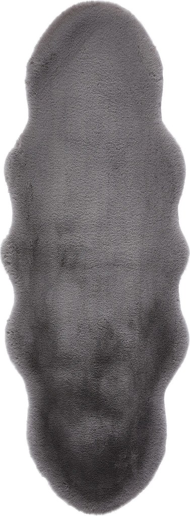 XXXLutz UMELÁ KOŽUŠINA, 55/160 cm, sivá Novel - Koberce - 007821011603