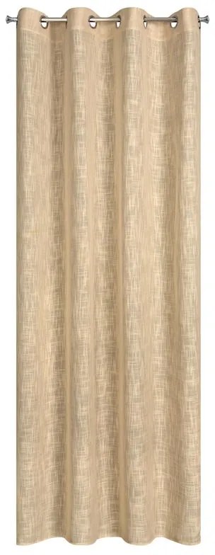 EUROFIRANY záves v ekologickom štýle 140 cm x 270 cm prírodná 100% polyester Rozmer varianty: 140 cm x 250 cm, Farba varianty: Béžová