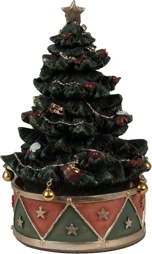 Naťahovacia hracia skrinka stromček s vláčikom Christmas Tree - Ø 12*18 cm