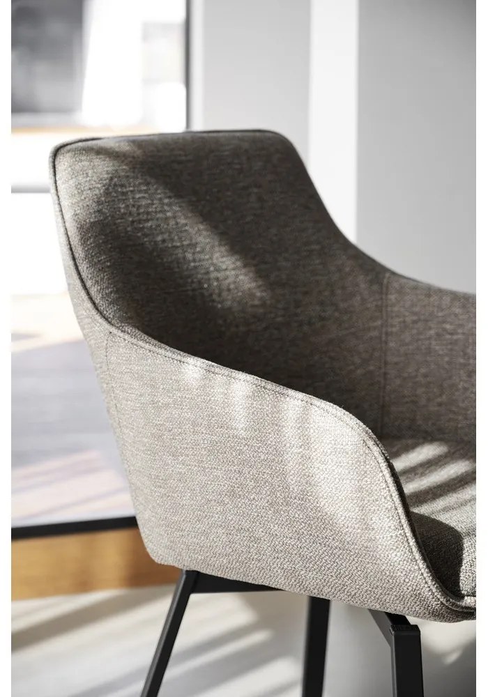 Béžové čalúnené jedálenské kreslá v súprave 2 ks Alison – Rowico