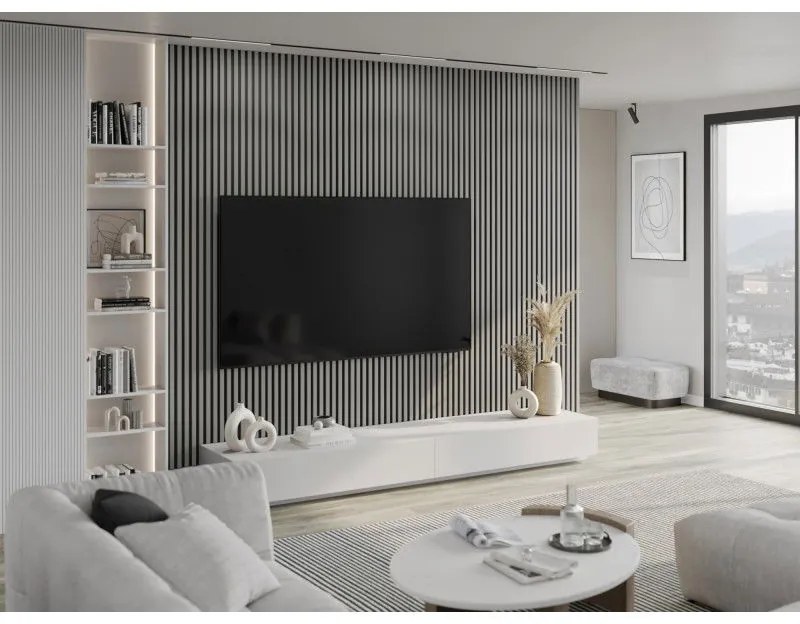 Mexen Lam-B, stenové lamely 275 × 31,5 cm, HDF doska 4 mm, sivá matná, S100-275317-2812-052