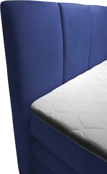 Posteľ boxspring Fresco 180x200 cm, modrá látka
