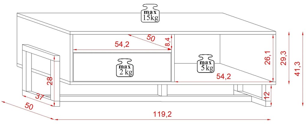 VIVALDI Konferenčný stolík OSLO LE, biely matný