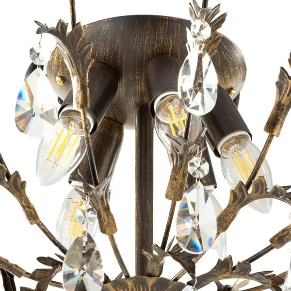 ONLI - Stropné svietidlo TERESA 5xE14/6W/230V bronzové