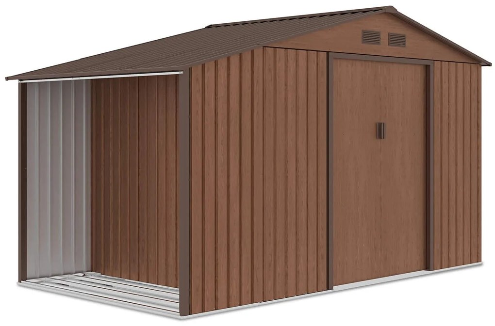 Letoss Záhradný domček s drevárňou MADISON 342x191x202cm, hnedý