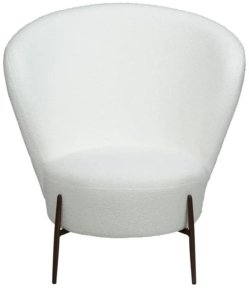 Biele kreslo z textílie buklé Orbit – DAN-FORM Denmark