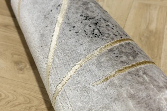 Koberec Kashmir KR288S čierny / biely kruh