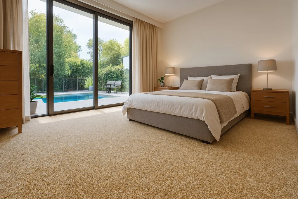 AKCIA: 95x120 cm Koberec metráž Color Shaggy béžový - neúčtujeme odrezky z role - obšitý zo všetkých strán, šíře, béžová, ab (mriežka), detská izba