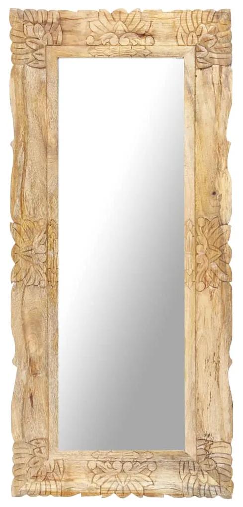 Zrkadlo 110x50 cm masívne mangovníkové drevo