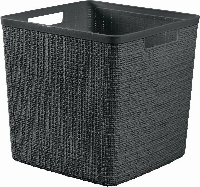 CURVER JUTE 17L Košík kocka 28 x 28 x 27 cm, tmavo sivý 01906-G44
