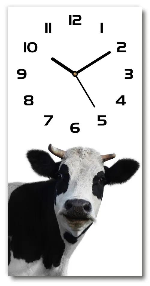 Nástenné sklenené hodiny Strakatá krava pl_zsp_30x60_c-f_38327134