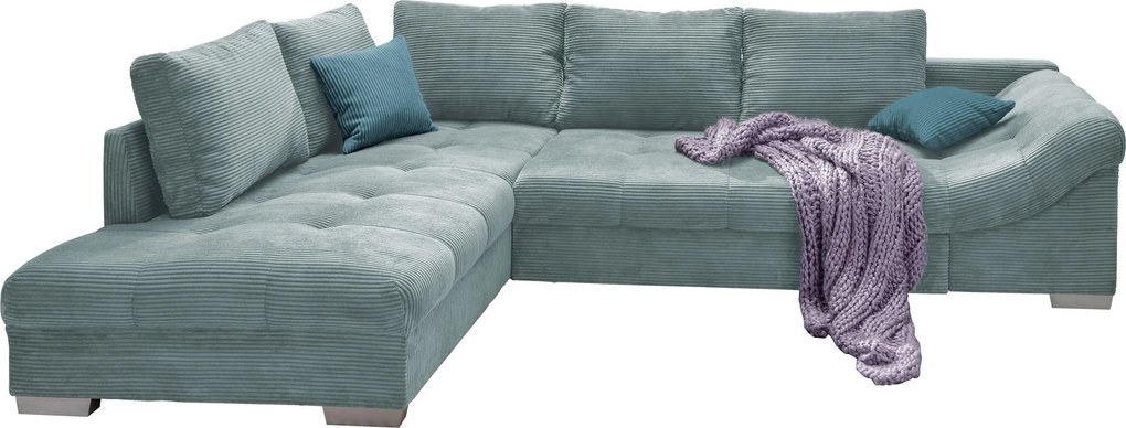 XXXLutz ROHOVÁ SEDAČKA, textil, svetlomodrá P & B - Sedačky - 002310006722