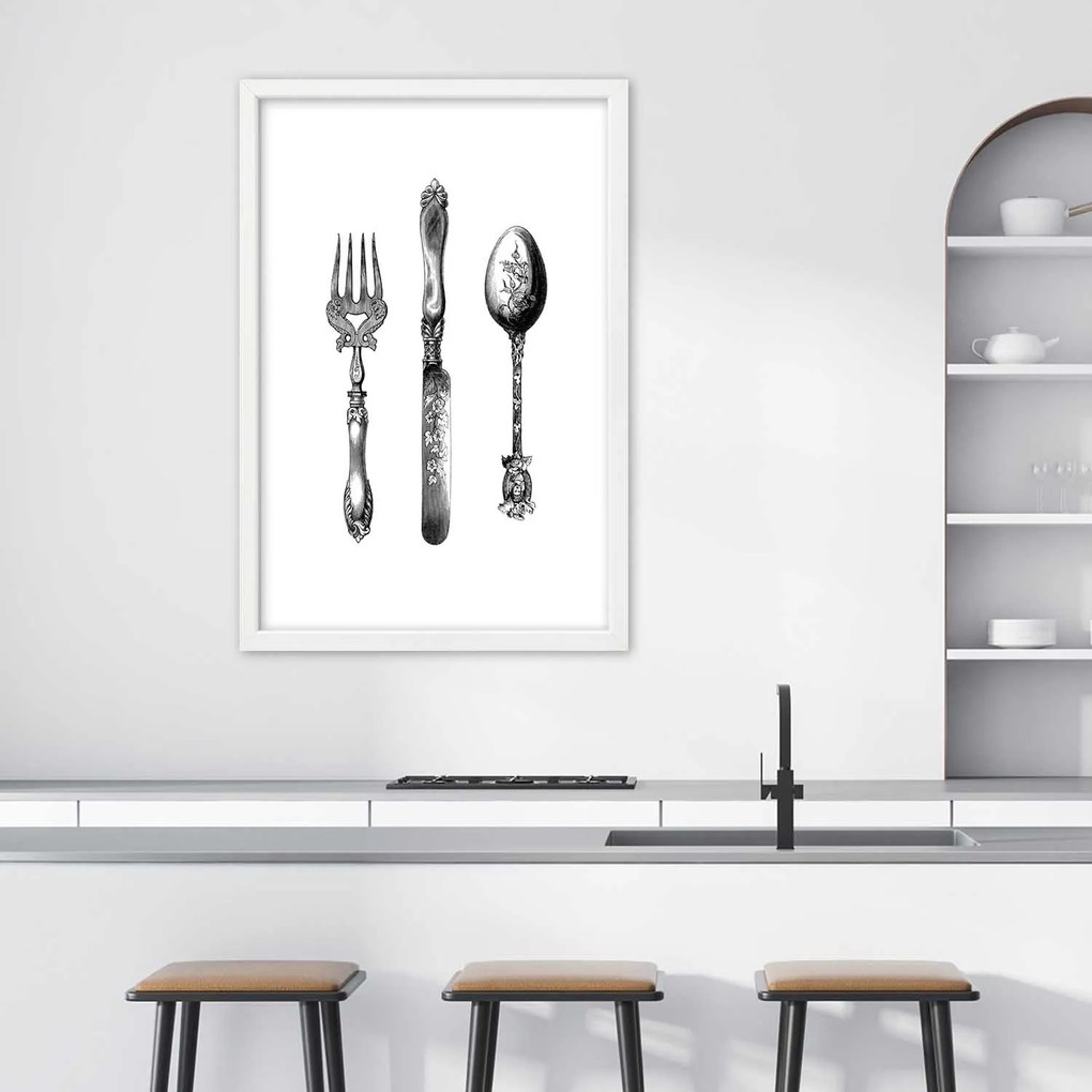 Gario Plagát Rustikálny príbor Farba rámu: Bez rámu, Rozmery: 40 x 60 cm