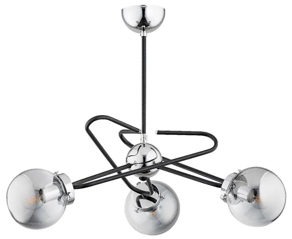 Luster na tyči SAGITO 3xE14/10W/230V chróm