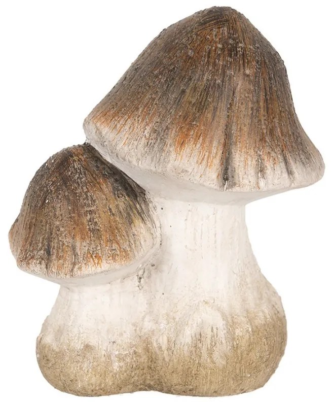 Béžovo-hnědá keramická dekorace houby Mushroom - 10*7*12 cm