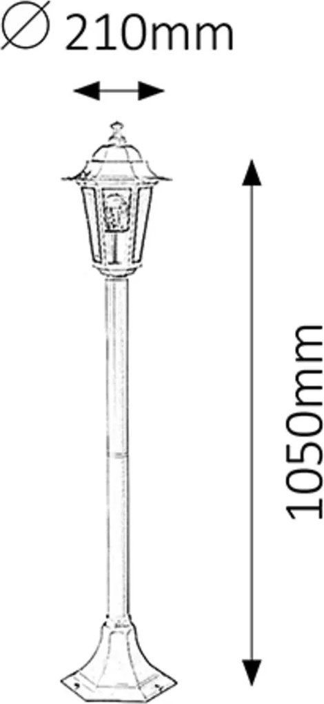 Rabalux VELENCE záhradný stĺpik 8209