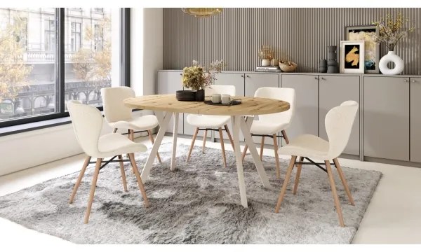 Rozkladací jedálenský stôl ARTUR dub artisan/béžová