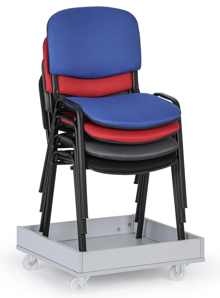 Vozík na prepravu konferenčných stoličiek, sivý