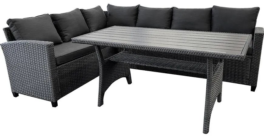Rohová sedacia súprava Stanso čierna