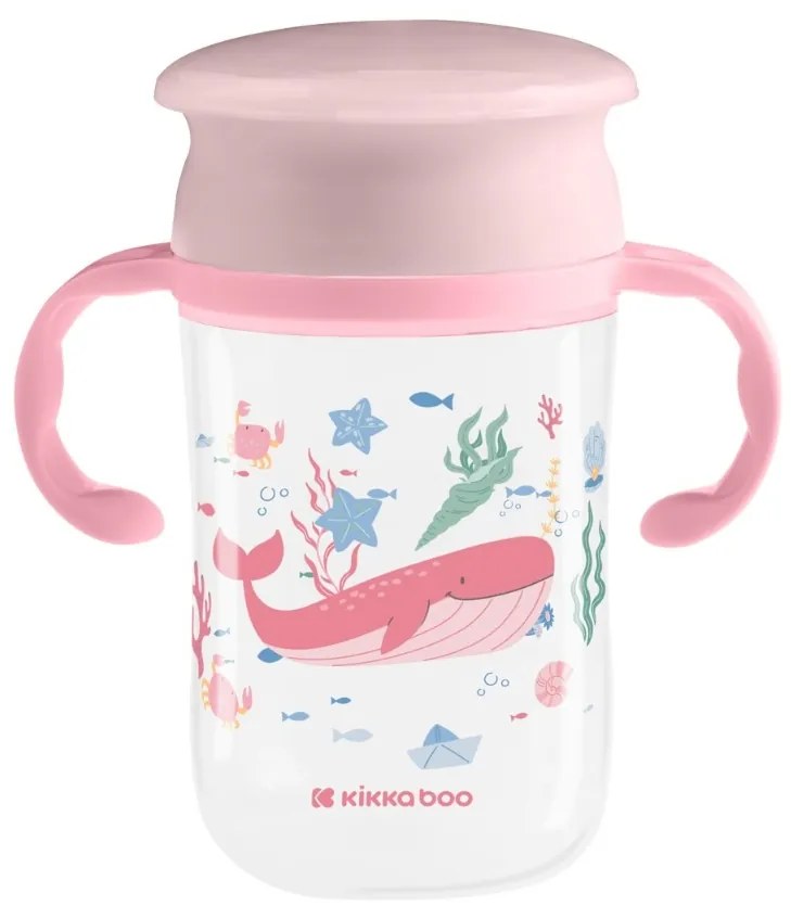 Hrnček trénovací 360 ° 300ml 12m + Deep Sea Pink