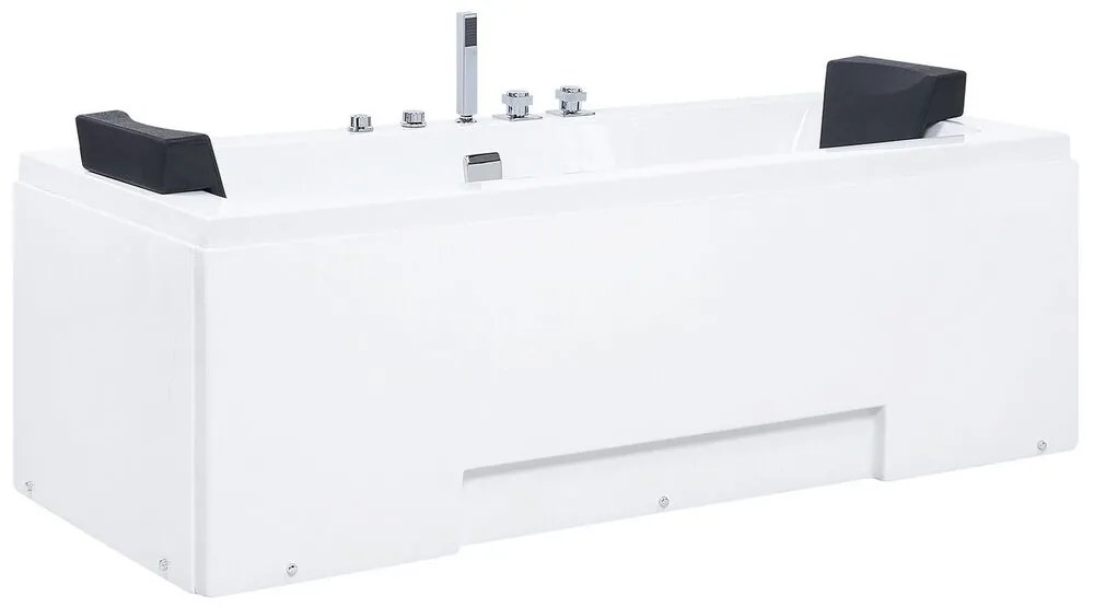 Vírivá vaňa s LED osvetlením 170 x 75 cm biela GALLEY Beliani