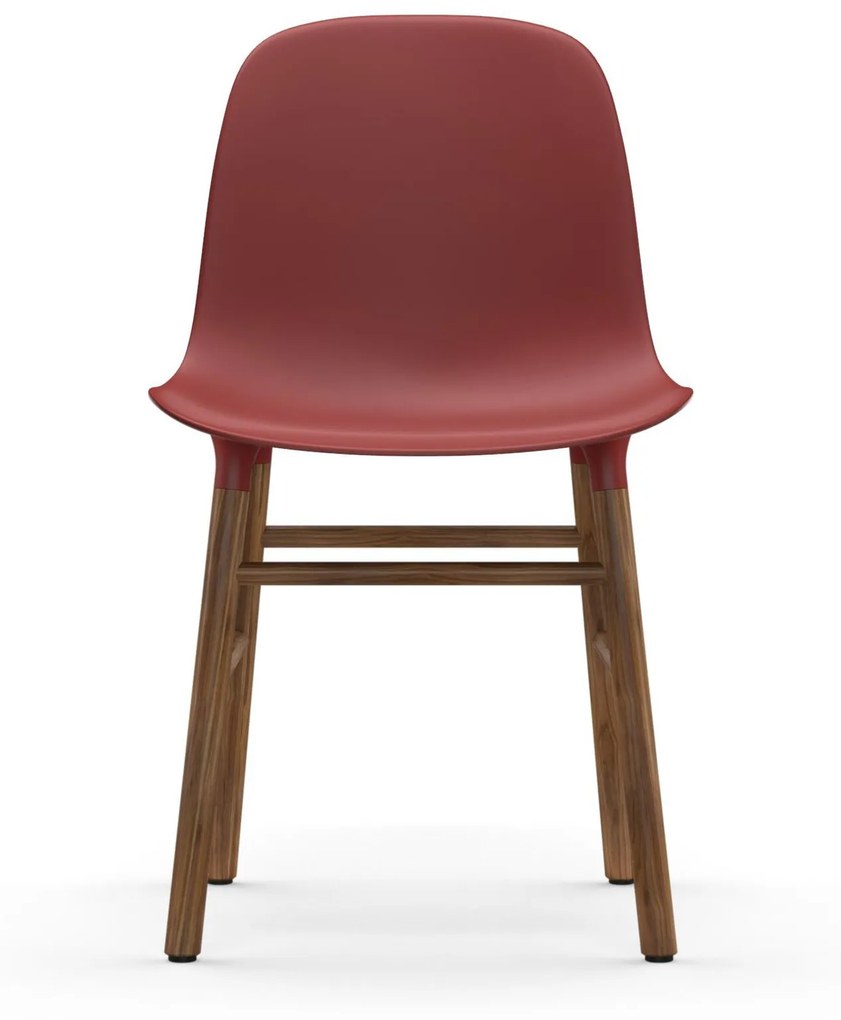 Stolička Form Chair – červená/orech