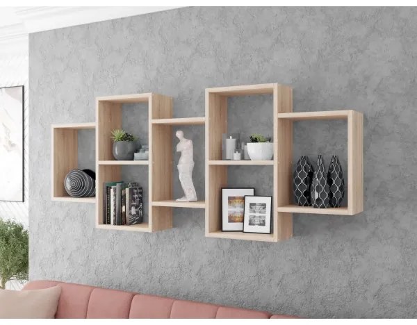 Nástenná polica TRIO 65x161 cm dub sonoma