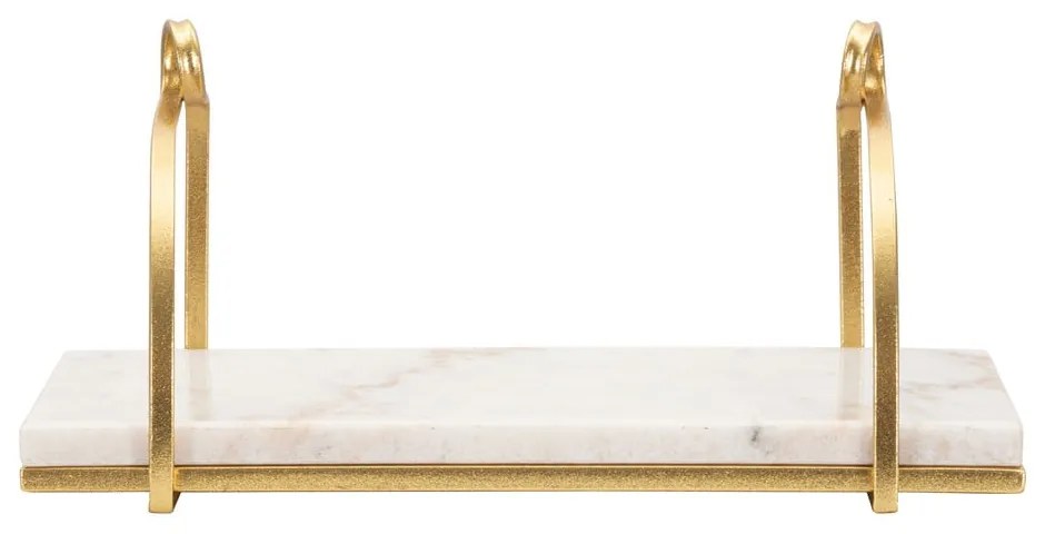 Biela/v zlatej farbe mramorová polica 40 cm Marble – Mauro Ferretti