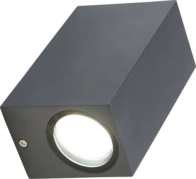 Inteligentná nástenná lampa tmavosivá IP44 vrátane 2 Wifi GU10 - Baleno